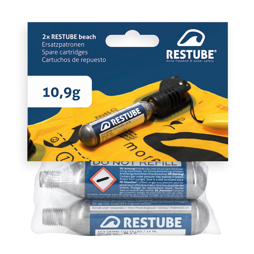 RESTUBE CO2 cartridges 10.9g 2-pack for BEACH ONE and KIDS safety buoys Philippines