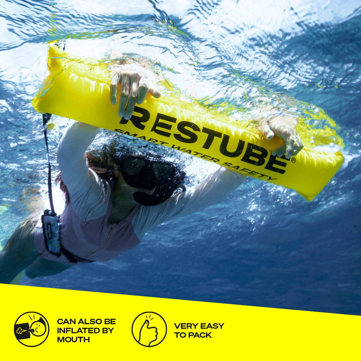 RESTUBE KIDS safety buoy product shot angle 5 - Float Crew design for children Philippines