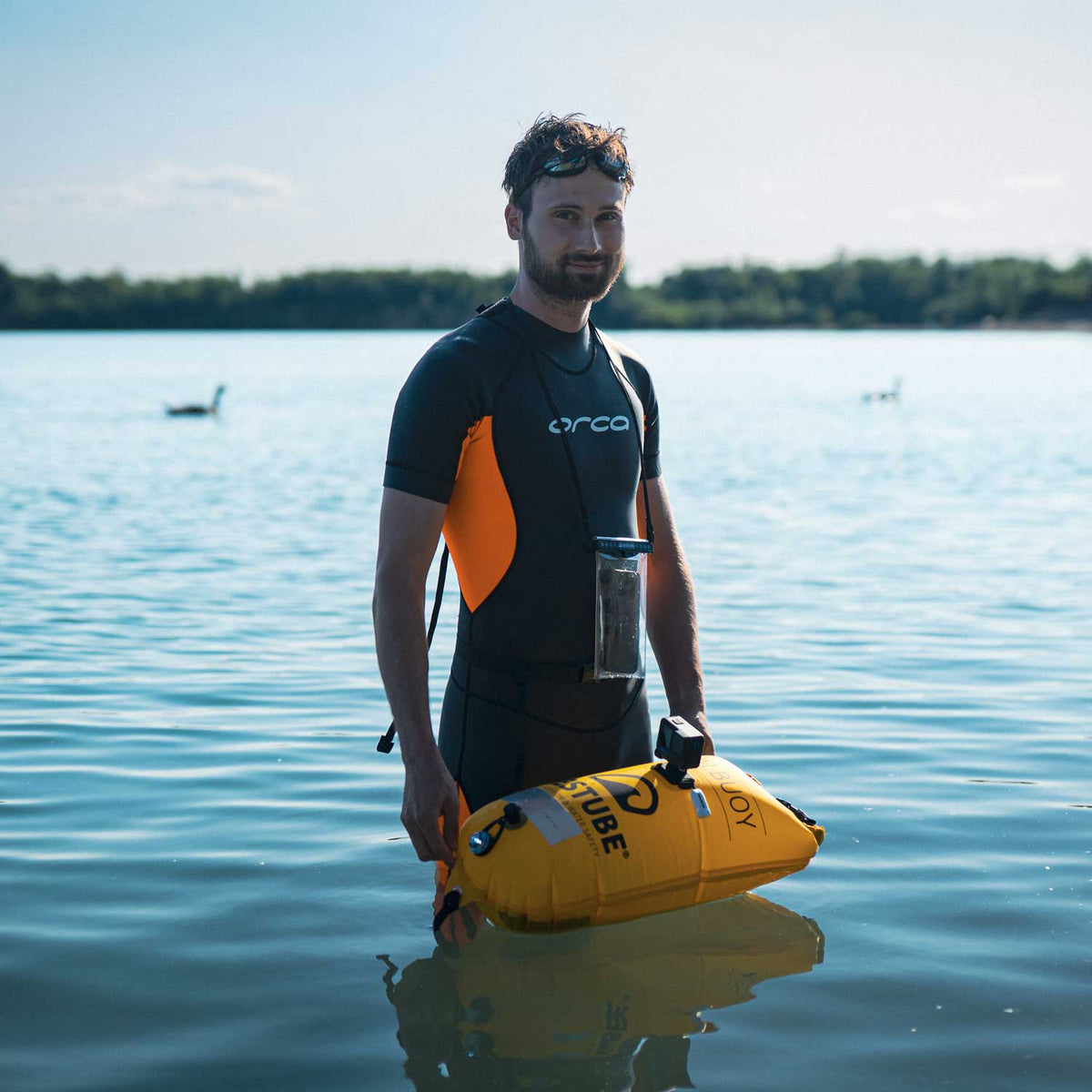 RESTUBE Waterproof Smartphone Case being used in water with touch-sensitive display Philippines
