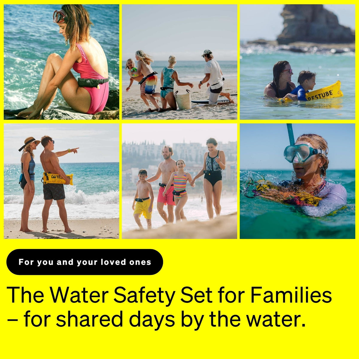 BEACH Family Set contents - 2x BEACH safety buoy marine blue plus KIDS and accessories Philippines