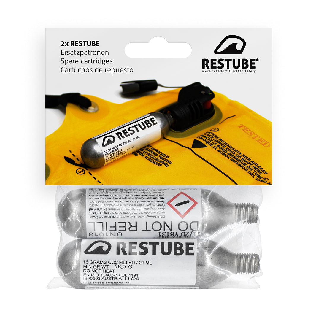 RESTUBE CO2 cartridges 16g 2-pack for ACTIVE and EXTREME safety buoys Philippines