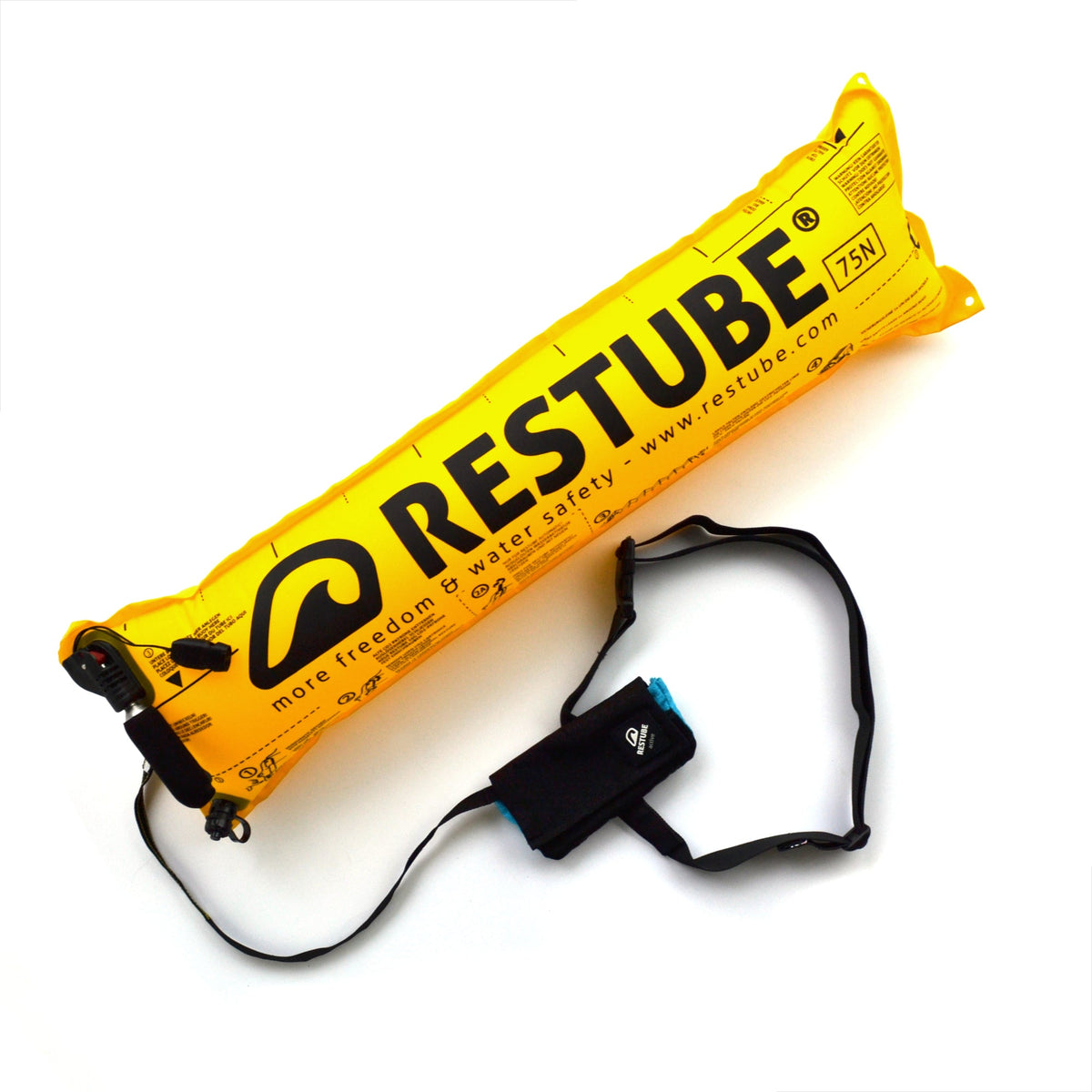 RESTUBE ACTIVE black icemint angled shot - dark colour safety buoy for water sports Philippines
