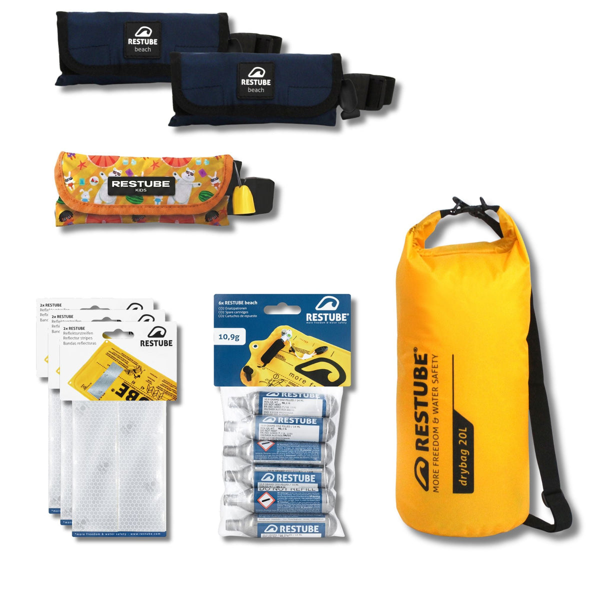 RESTUBE BEACH Family Set with 3 KIDS - complete family water safety bundle Philippines