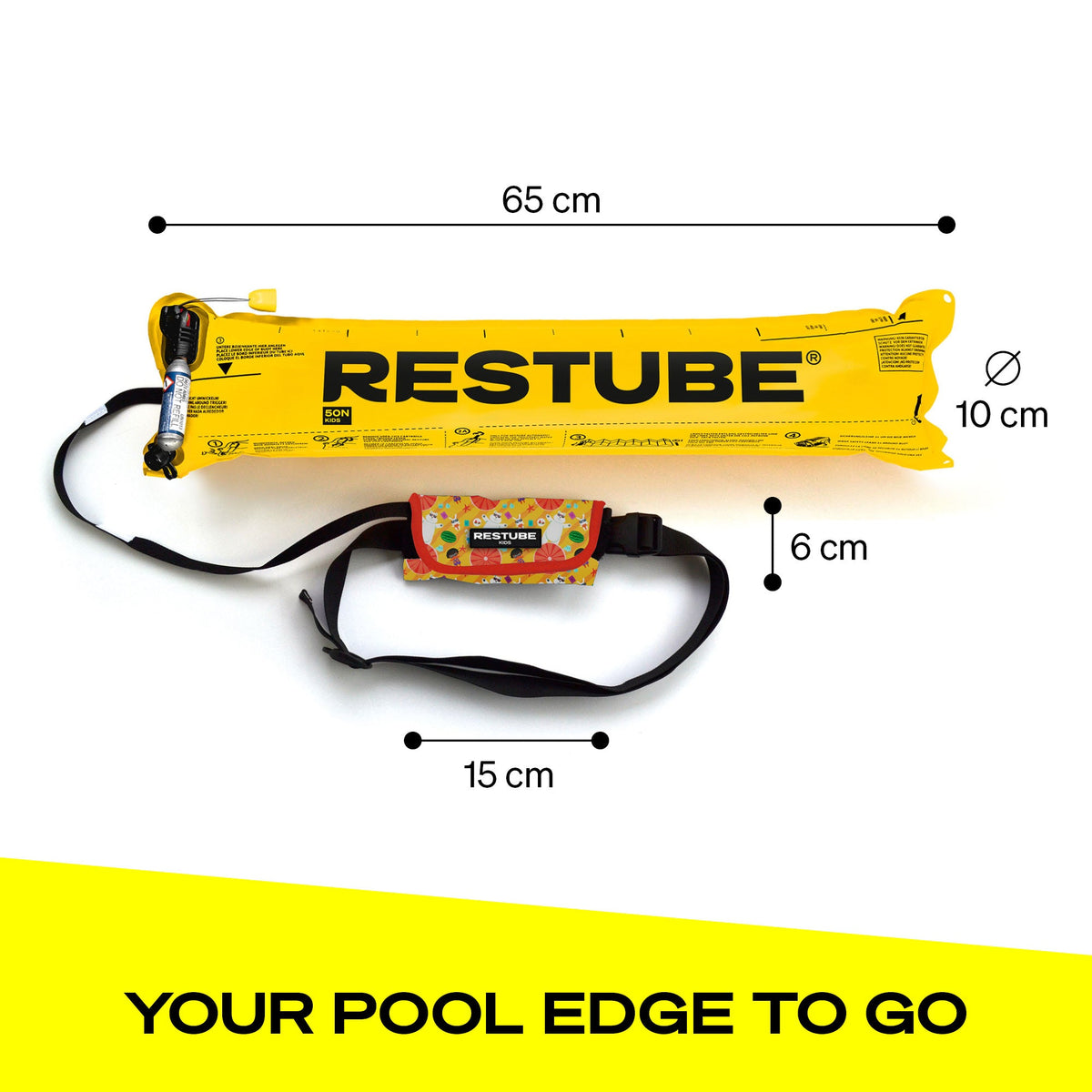 RESTUBE KIDS safety buoy product shot angle 8 - water safety gift for children Philippines