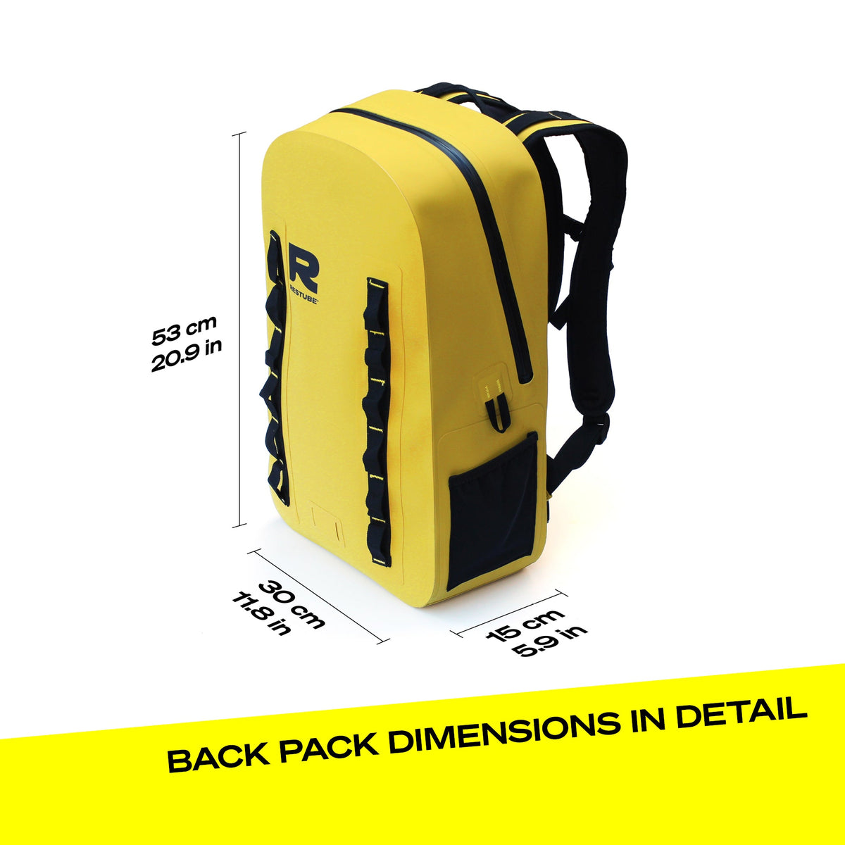 RESTUBE OCEAN 28L dimensions - 53cm height 30cm width 15cm depth waterproof backpack Philippines